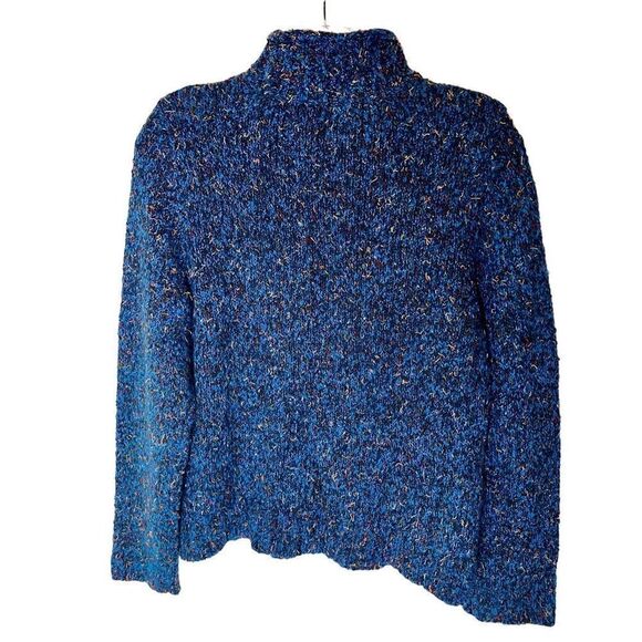 Christopher & Banks Women's Zip-Up Sweater Blue Confetti Knit Size Small - Picture 2 of 7